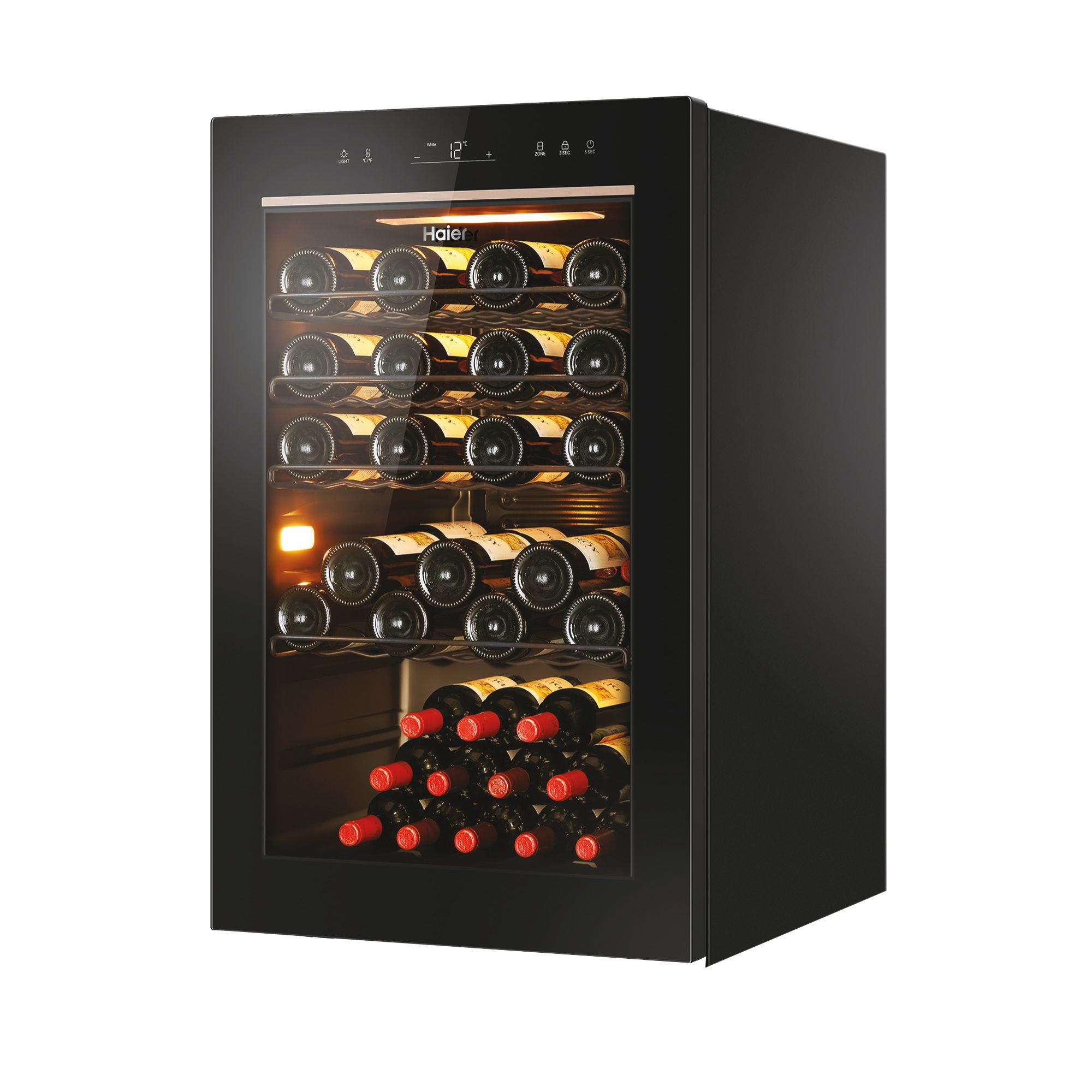 Haier Wine Bank 50 Series 3 HWS49GAE Compressor wine cooler Freestanding Black 49 bottle(s) – image 7