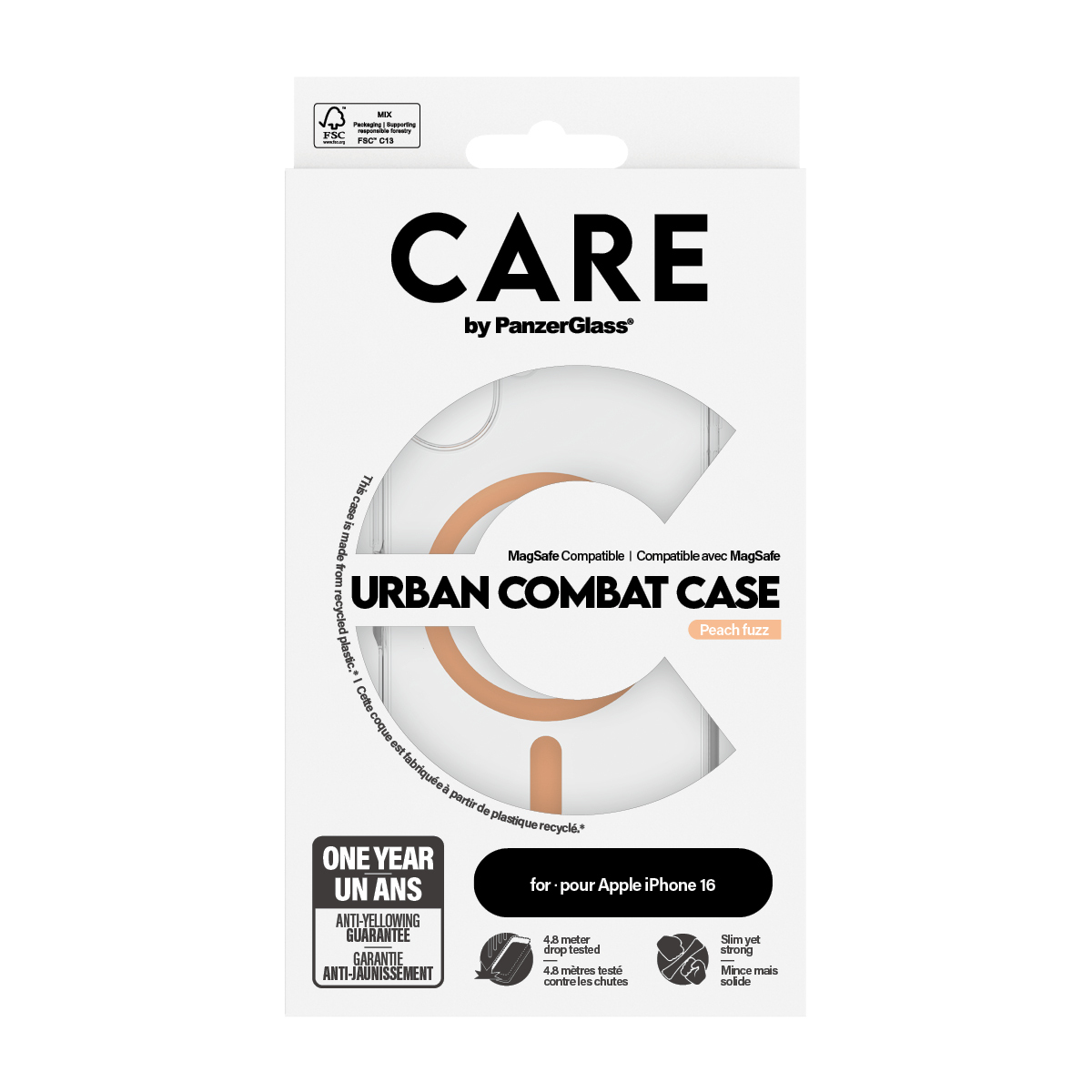 PanzerGlass CARE by PanzerGlass® Flagship Case Transparent Urban Combat w. Peachy MagSafe iPhone 16 – image 3