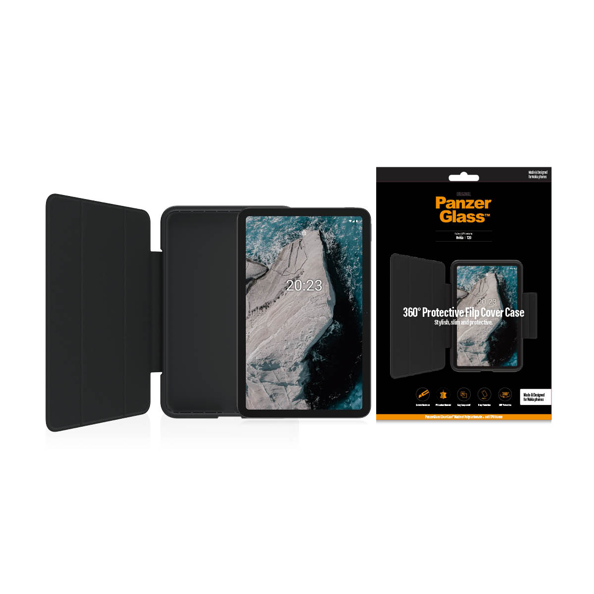PanzerGlass® Flip Cover Nokia T20 – image 3