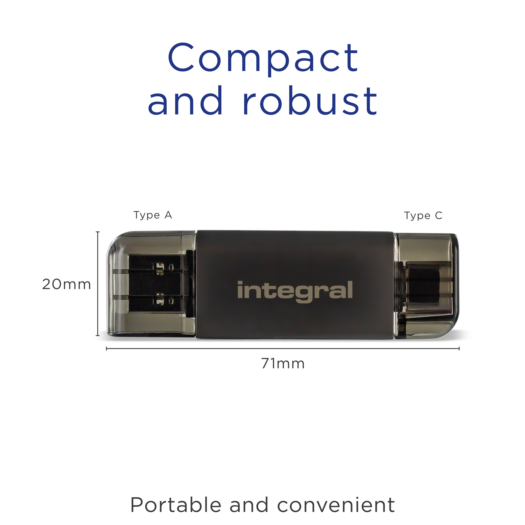 Integral USB 3.0 CARD READER TYPE A & TYPE C DUAL SLOT SD MICRO SD A2 ETAIL – image 4