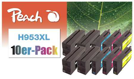 Peach PI300-884 ink cartridge 10 pc(s) Compatible High (XL) Yield Black, Cyan, Magenta, Yellow