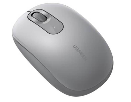 90669 Mouse Inalámbrico 24G 800/1200/1600/2400 DPI / Función de 3 botones / Alcance 10m / Silencioso / Ergonómico / Anti-caída y Anti-interferencias / Color Gris / Batería Alcalina AA incluida 90669