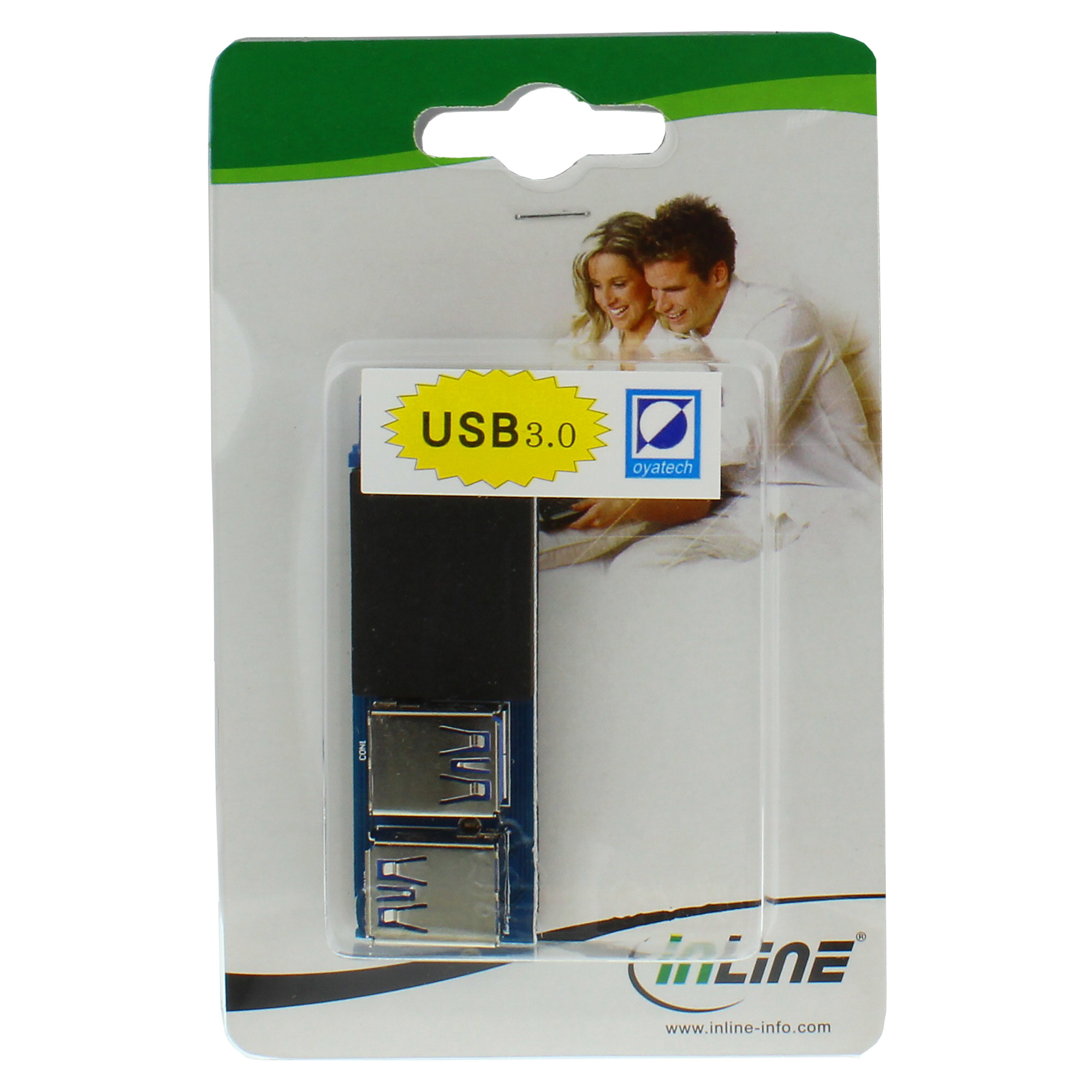 InLine USB 3.0 Adapter internal 2x USB A female to mainboard header – image 2