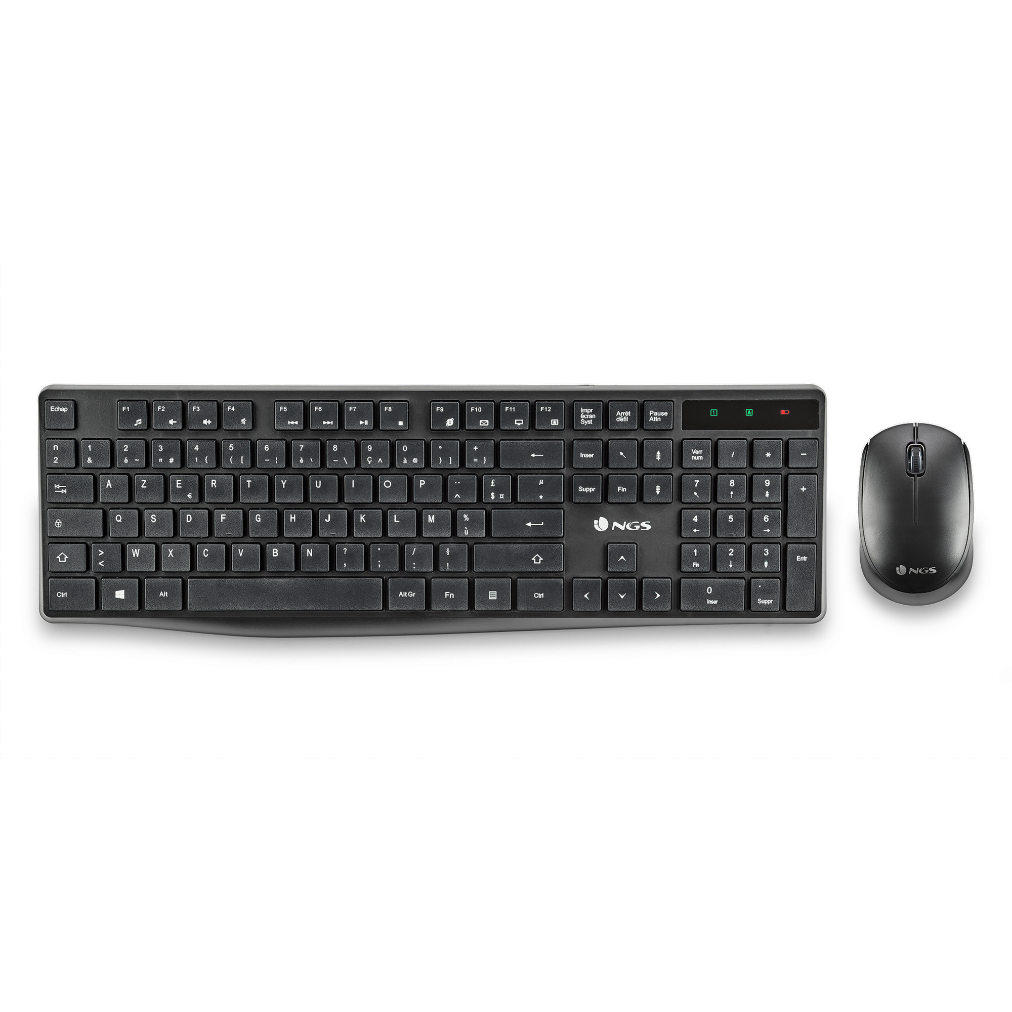 NGS ALLUREKITFRENCH keyboard Mouse included RF Wireless QWERTY Black – image 1