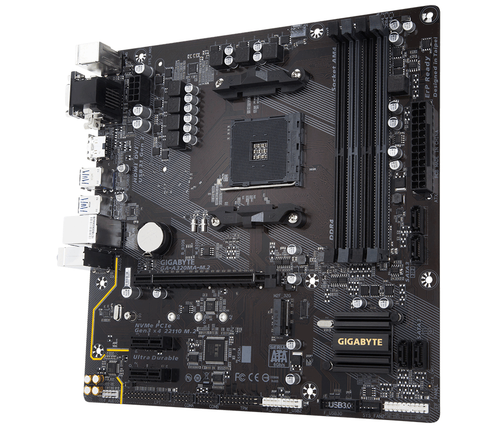 GIGABYTE GA-A320MA-M.2 motherboard AMD A320 Socket AM4 micro ATX – image 3