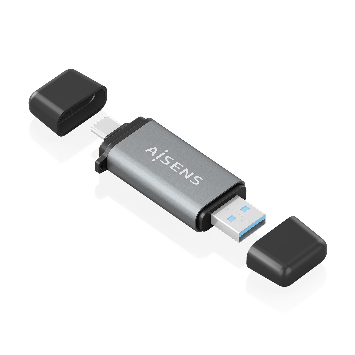 AISENS ASCR-2AC11-GR card reader USB 3.2 Gen 1 (3.1 Gen 1) Type-A/Type-C Grey – image 2