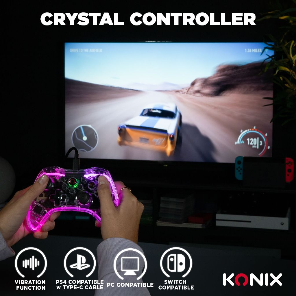 Konix Crystal Transparent USB Gamepad Analogue / Digital Nintendo Switch, PC – image 7