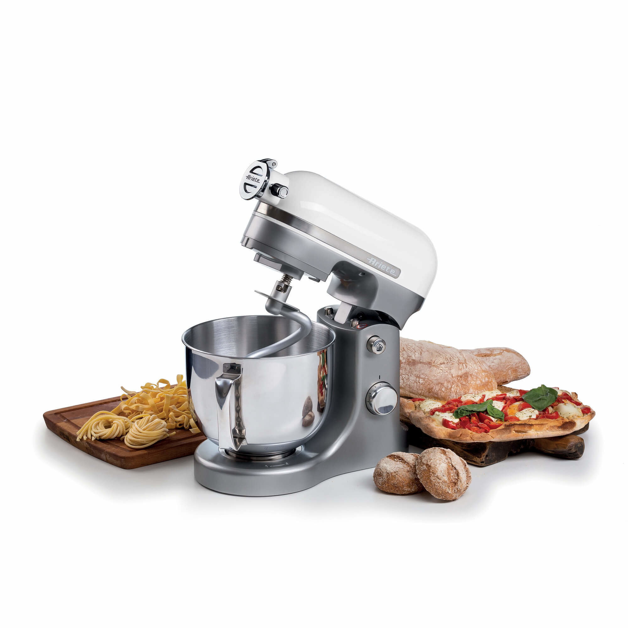 Ariete 1589 Moderna Planetary, 1600 Watt, 11 speeds, 5.5 Liters, 3 accessories for kneading, mixing and whipping. White – image 4