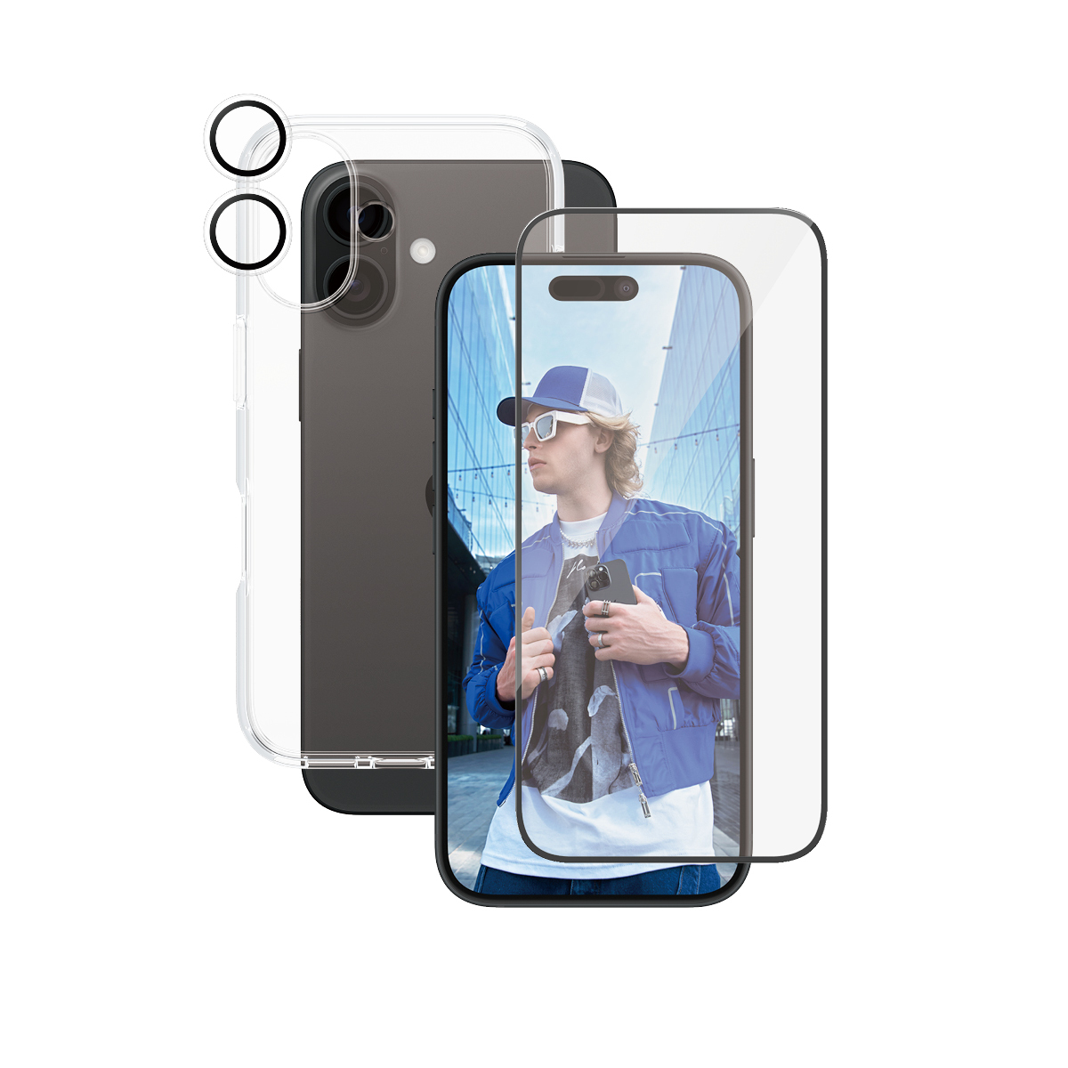 PanzerGlass ® | CARE by ® Flagship 3-in-1 Bundle iPhone 16 Clear screen protector Apple 1 pc(s)