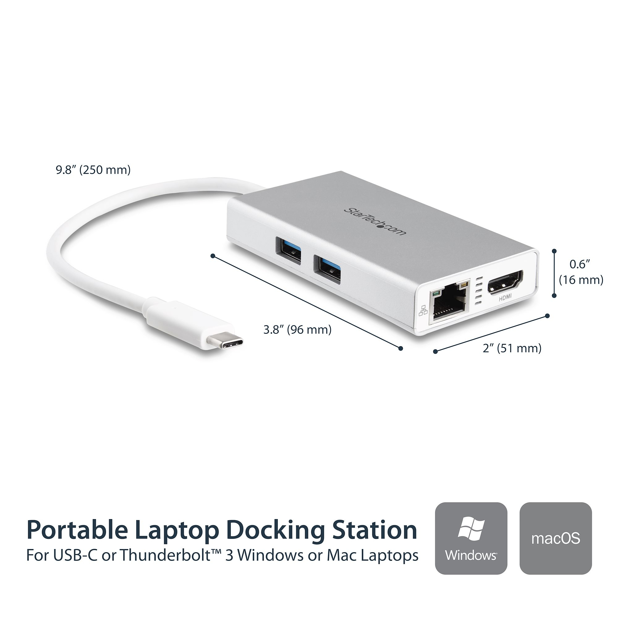 StarTech.com USB-C Multiport Adapter - USB-C Travel Docking Station w/ 4K HDMI – image 2