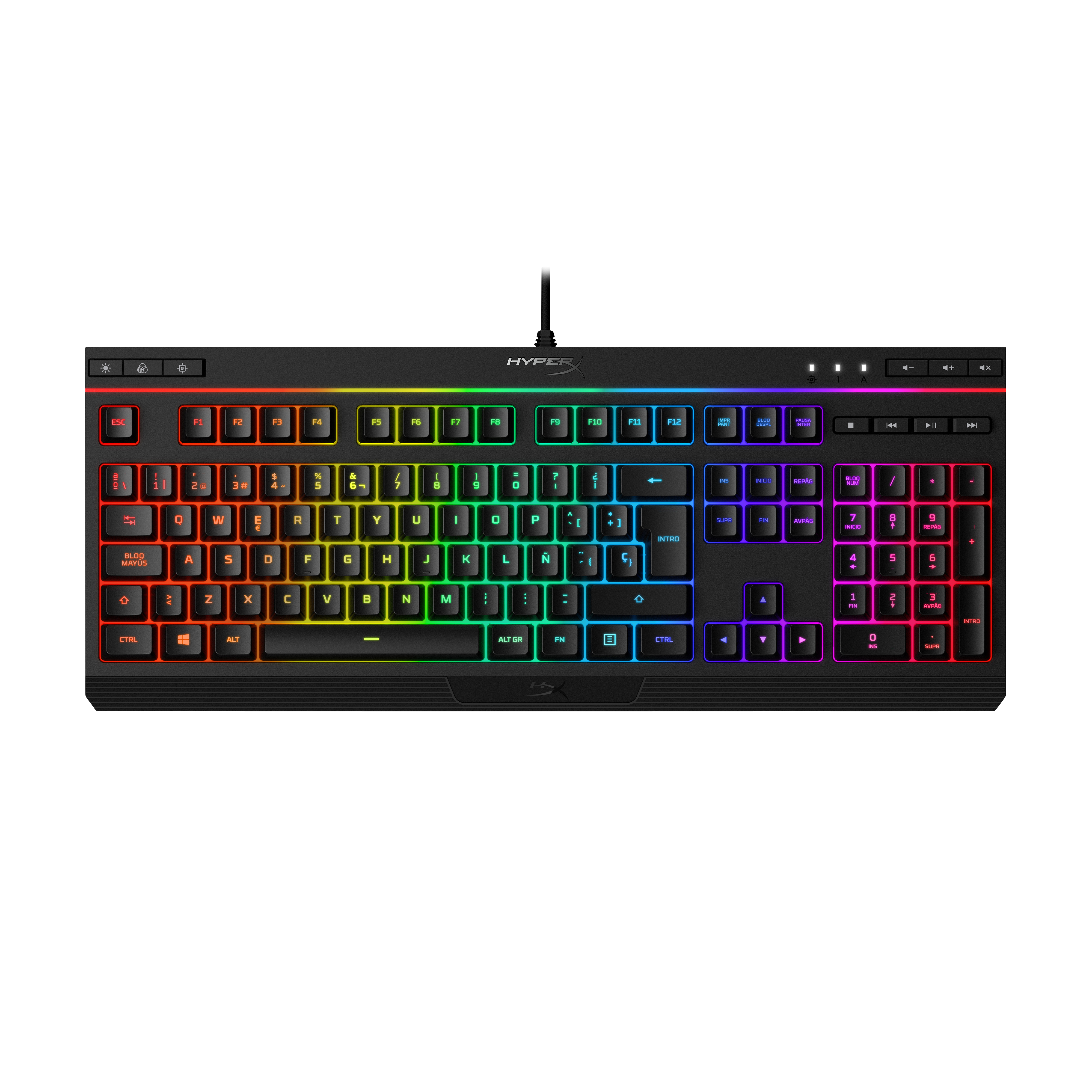Teclado gaming - HyperX Alloy Core RGB, USB, Retroiluminación Negro