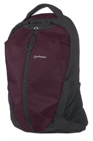 Manhattan Airpack 15.6" Backpack, Colour Plum/Black