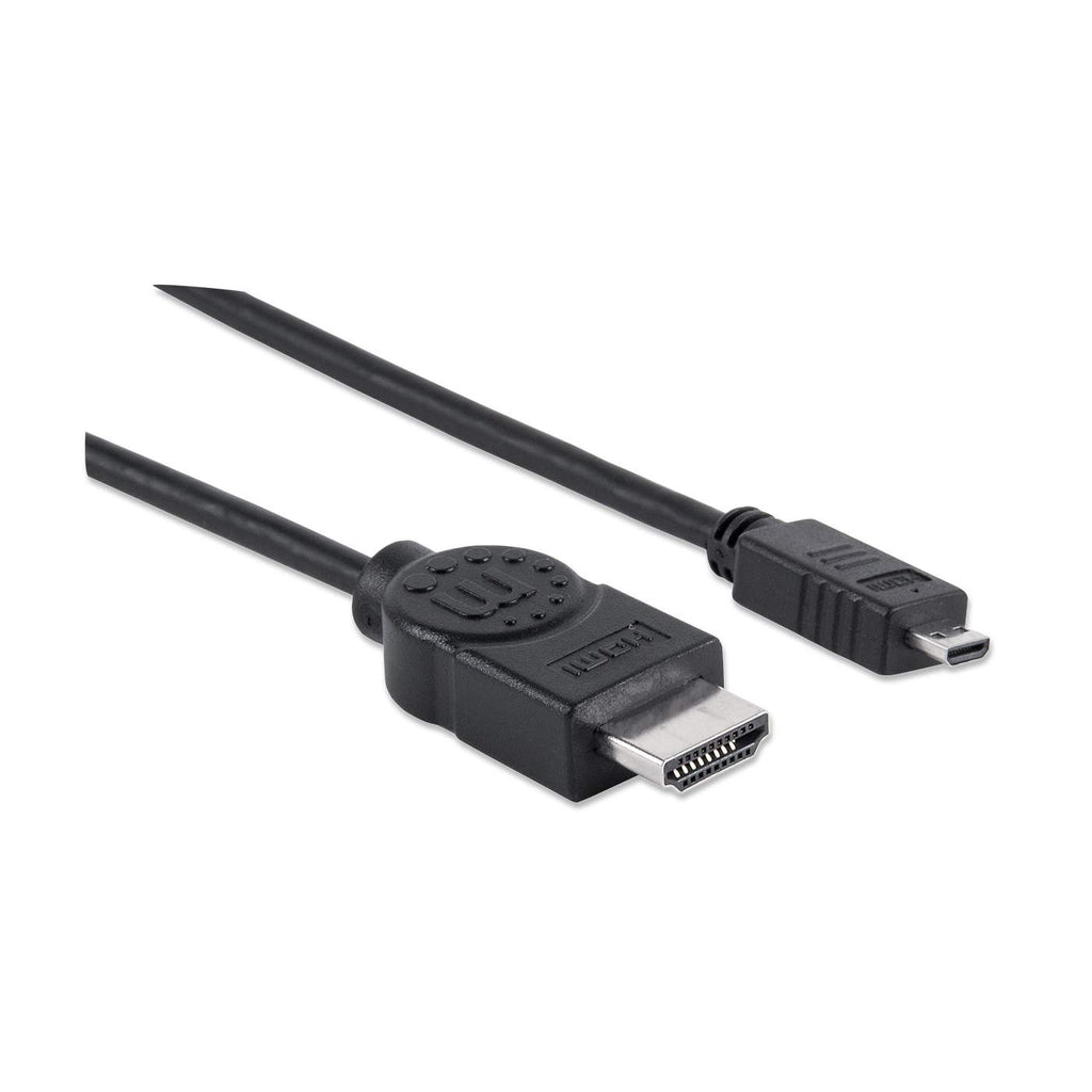 Cable Adaptador de Video 2m HDMI a Micro HDMI Manhattan 324427, Hasta 4K 30Hz, Soporta 3D