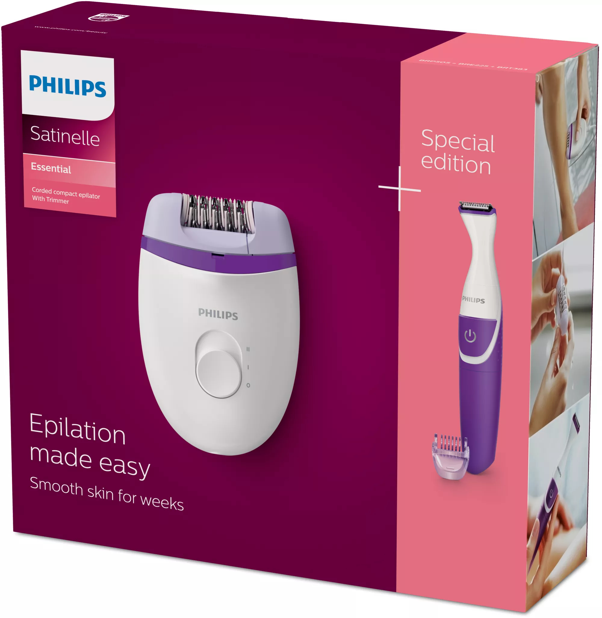 Philips Satinelle Essential BRP505/00 Corded compact epilator – image 2