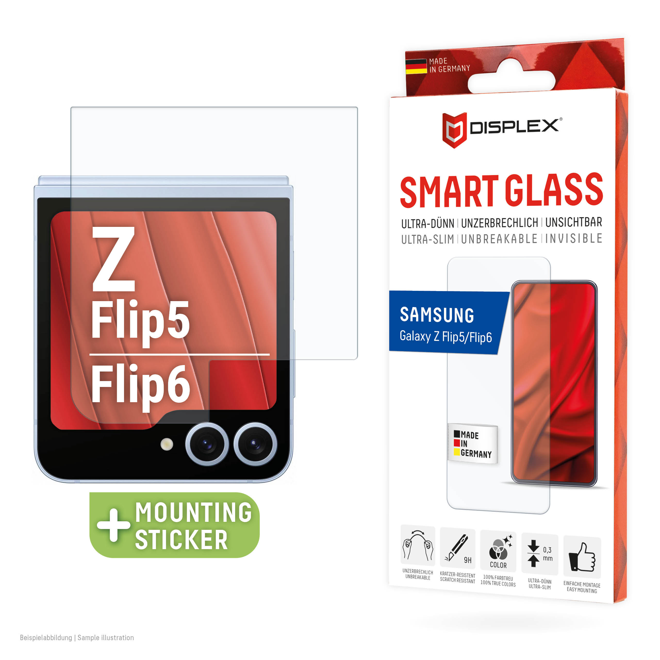 Displex Samsung Galaxy Z Flip5/Z Flip6/Z Flip7 FE Tempered Film