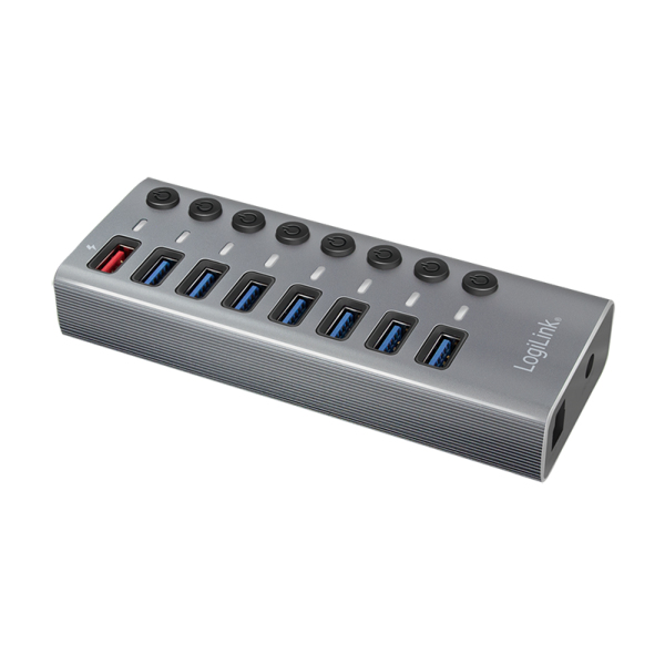 LogiLink UA0387 interface hub USB 3.2 Gen 1 (3.1 Gen 1) Type-B 5000 Mbit/s Grey – image 6
