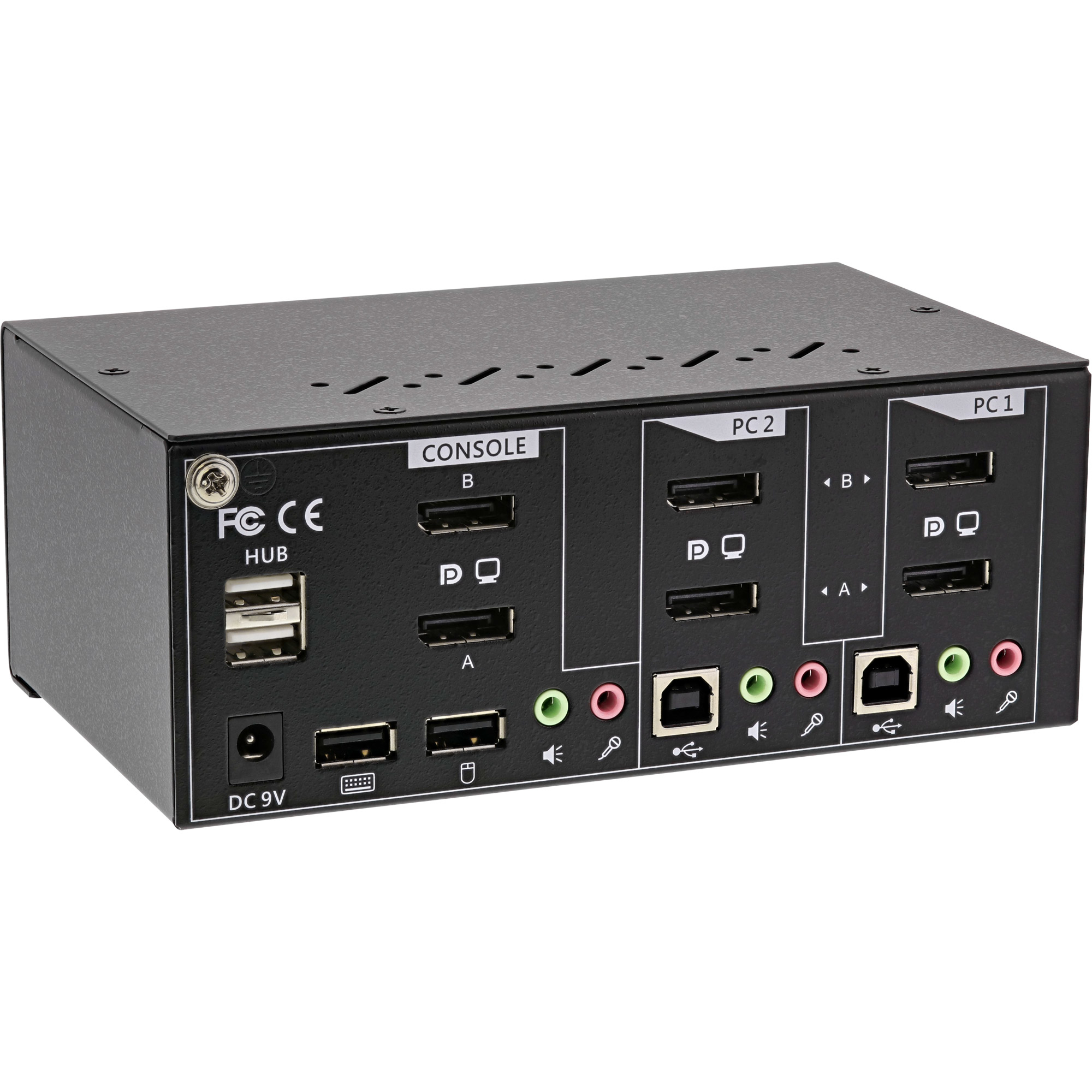 InLine Desktop KVM Switch, 2-port, Dual Monitor DisplayPort 1.2, 4K, USB 2.0 – image 2