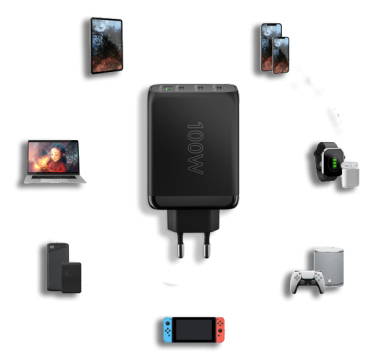 Tolerate USB-C PD GaN MULTIPORT FAST CHARGER (100W) POWERED BY GOOBAY BLK – image 5