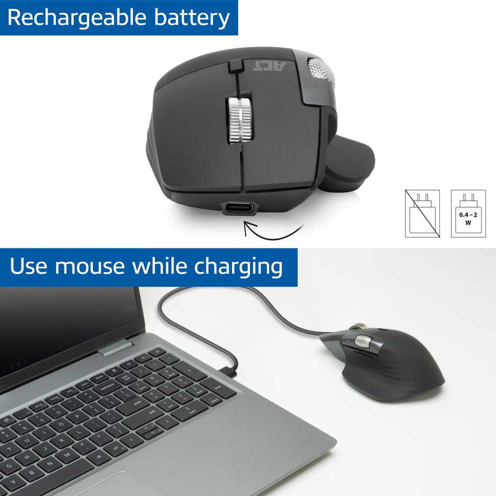 ACT AC5147 mouse Universal Right-hand RF Wireless + Bluetooth Laser 4800 DPI – image 6