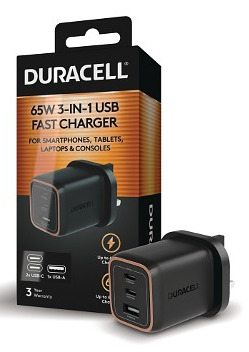 Duracell DRACUSB25-UK mobile device charger Universal Black AC Fast charging Indoor – image 2