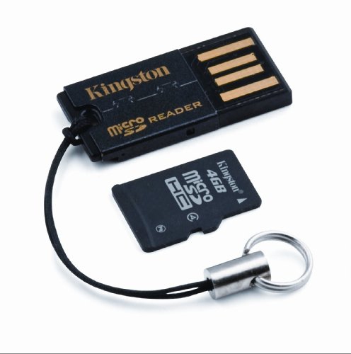 Kingston Technology 4GB MicroSDHC Card, USB microSD/microSDHC Reader