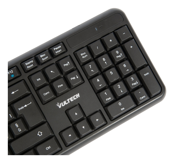 Vultech KM-811W keyboard Mouse included Office RF Wireless + USB QWERTY Italian Black – image 4