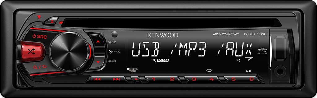 Kenwood KDC-161URY car media receiver Black – image 2