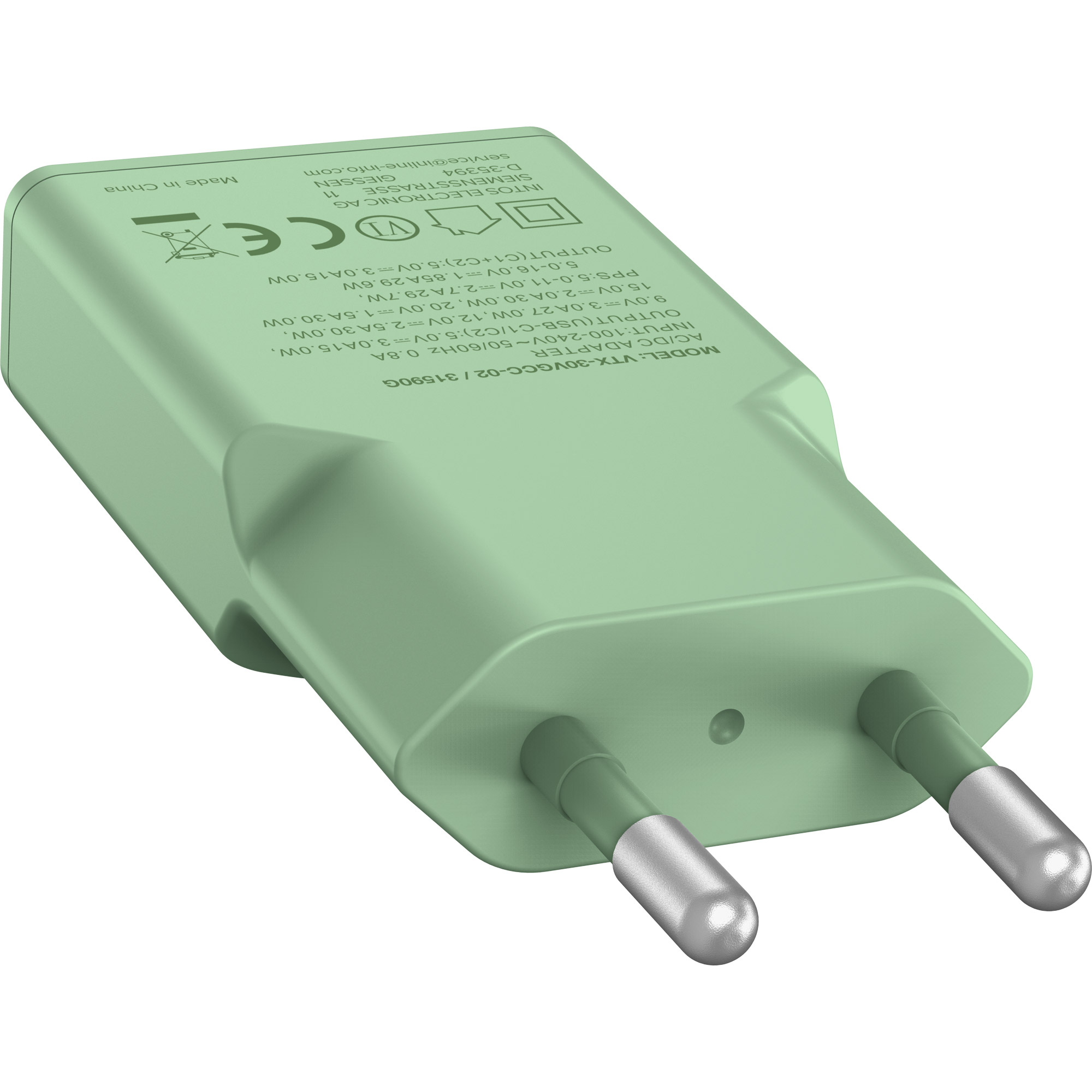 InLine 31590G mobile device charger Universal Light Green AC Fast charging Indoor – image 4