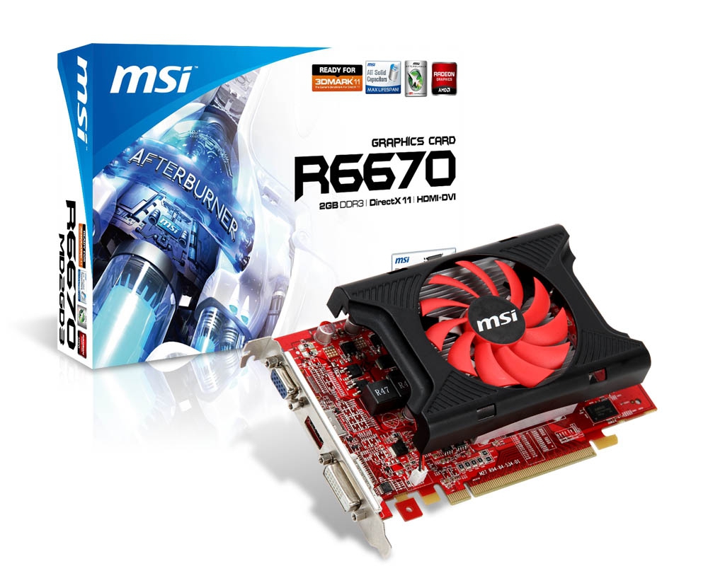 MSI V811-021R graphics card AMD Radeon HD6670 – image 1