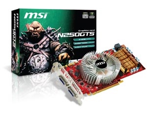 MSI N250GTS-2D512-OC graphics card GeForce GTS 250 GDDR3