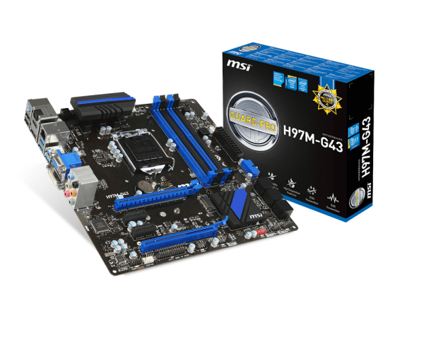 MSI H97M-G43 Intel® H97 LGA 1150 (Socket H3) micro ATX
