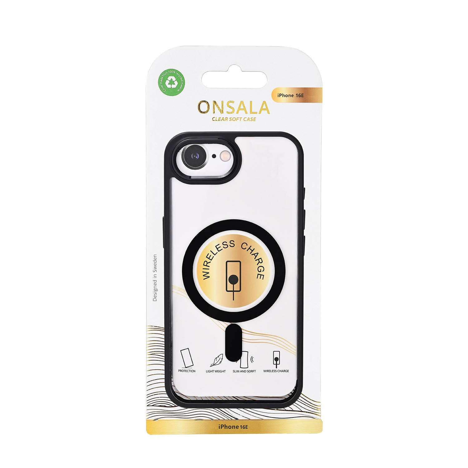 Onsala Phone Case Transparent Black - iPhone 16e/17e – image 2