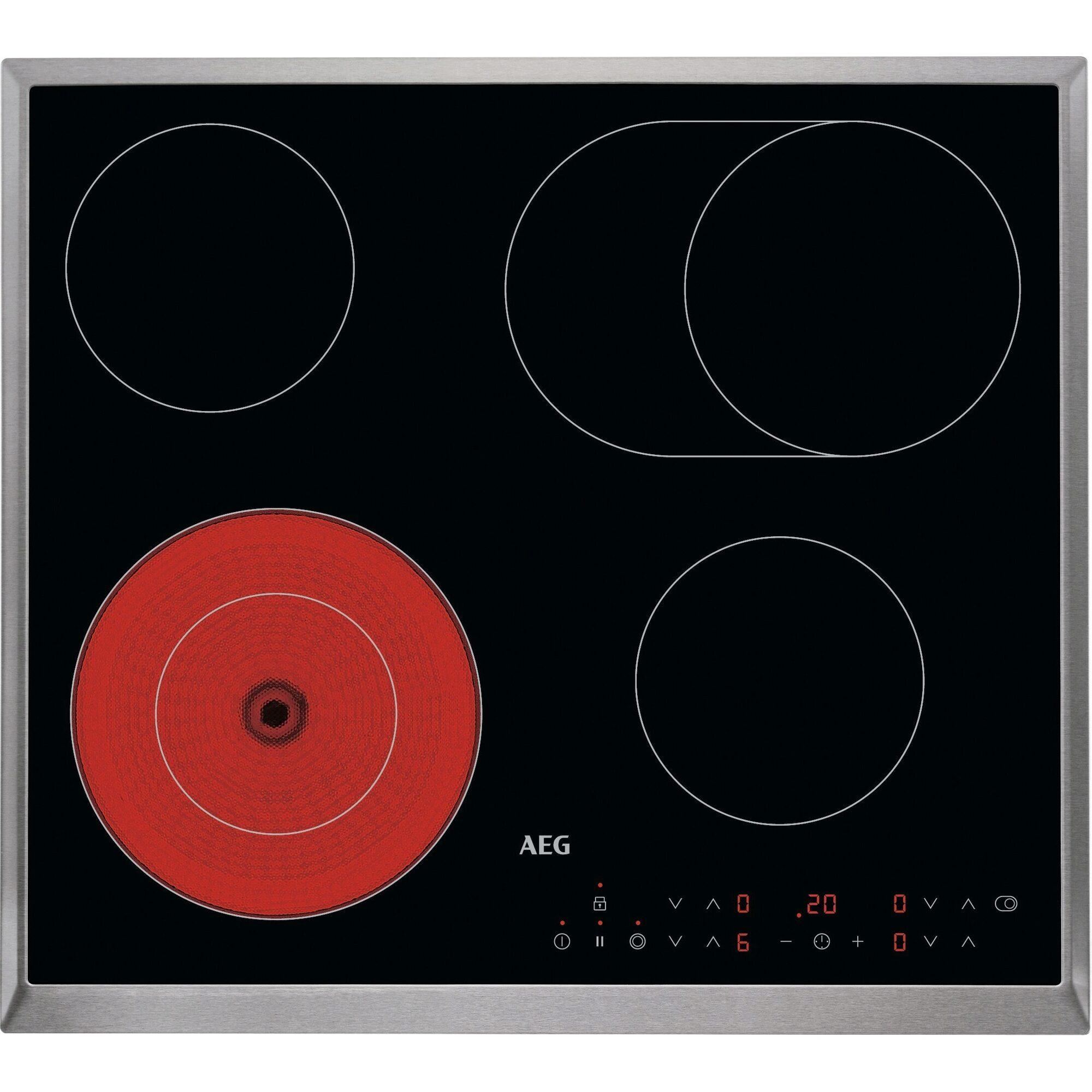 AEG HK634060XB Schwarz Integriert 60 cm Keramik 4 Zone(n)