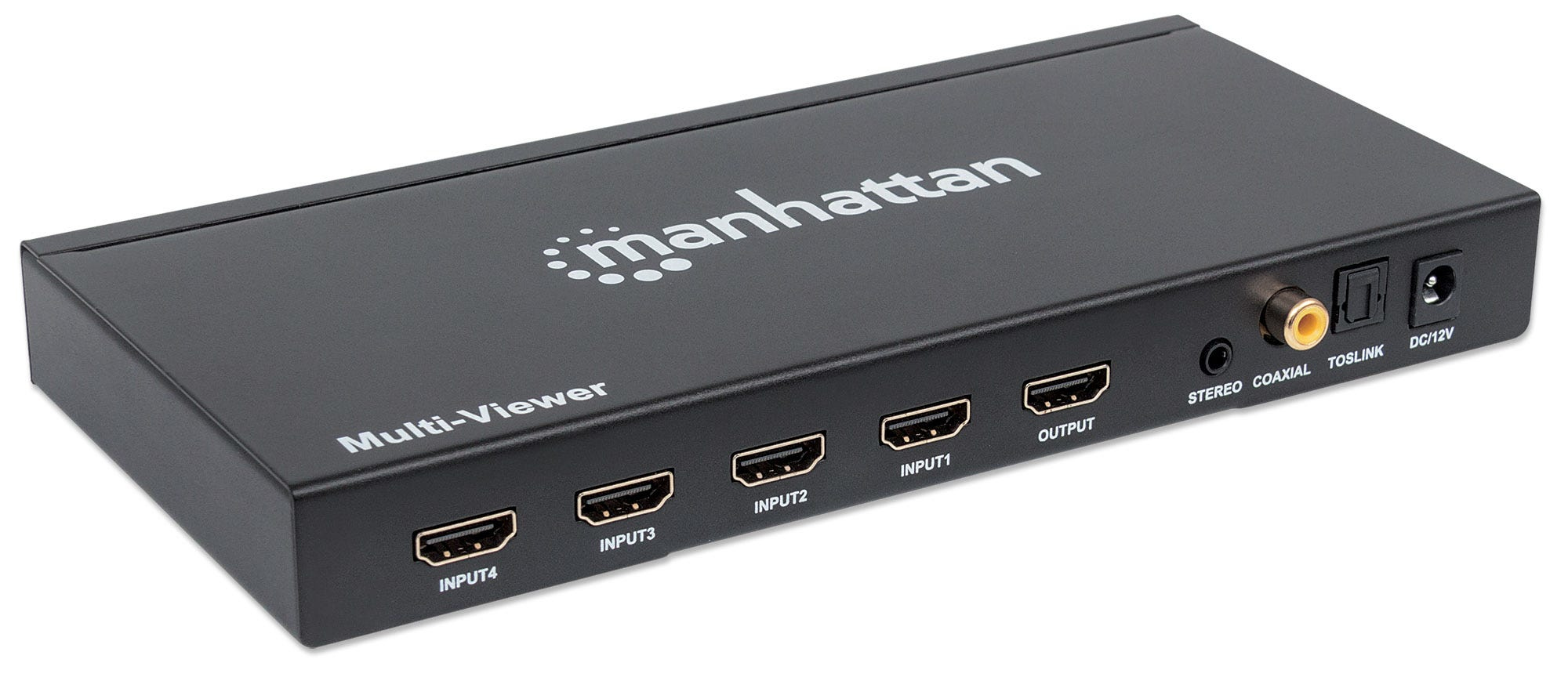 Manhattan 1080p 4-Port HDMI Multiviewer Switch, Switch with Four Inputs on One Display, Video Bandwidth Amplifier, Remote Control, Black, Three Year Warranty – image 4
