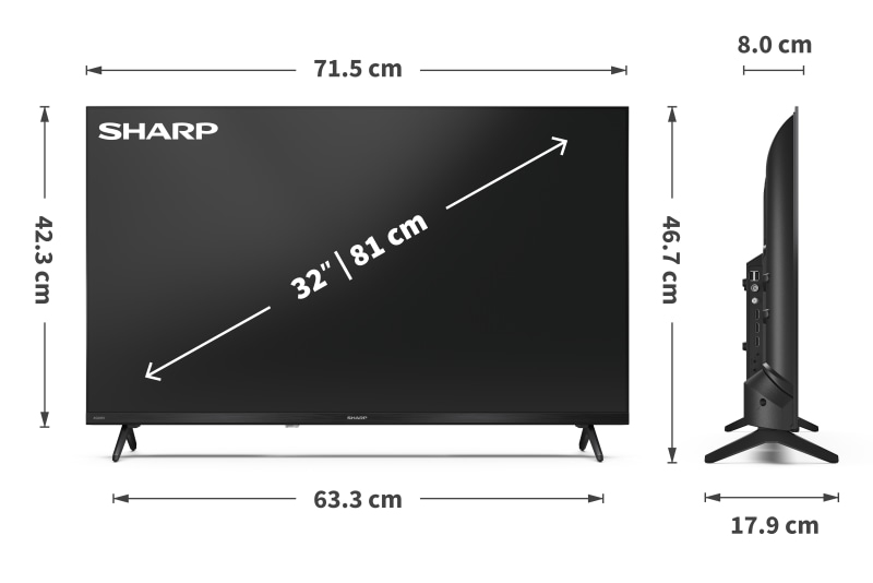 TV LED Sharp HD 32HF2765E 81 cm 2025 — photo 8