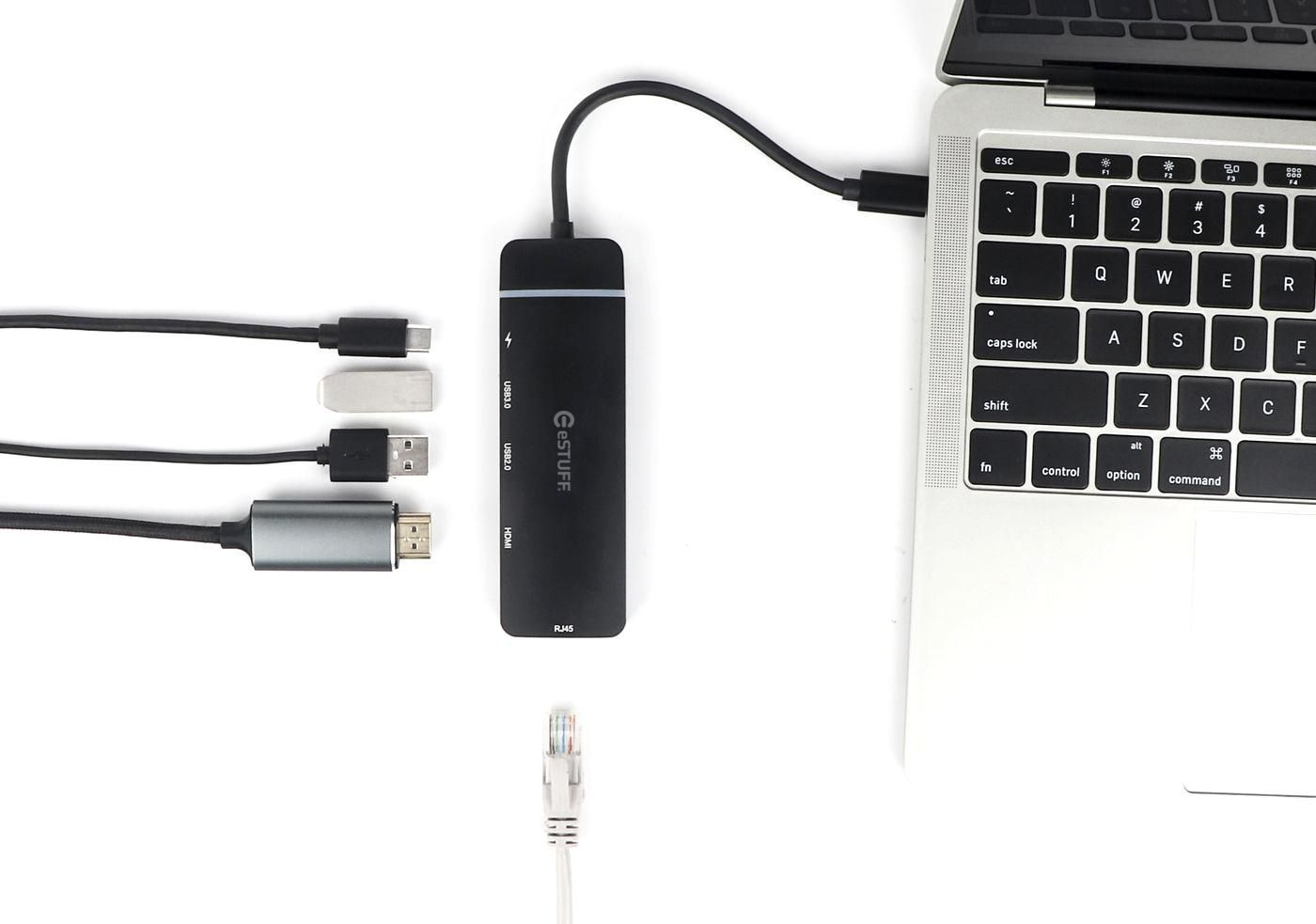 eSTUFF GLB235420 laptop dock/port replicator USB 3.2 Gen 1 (3.1 Gen 1) Type-C Black – image 3