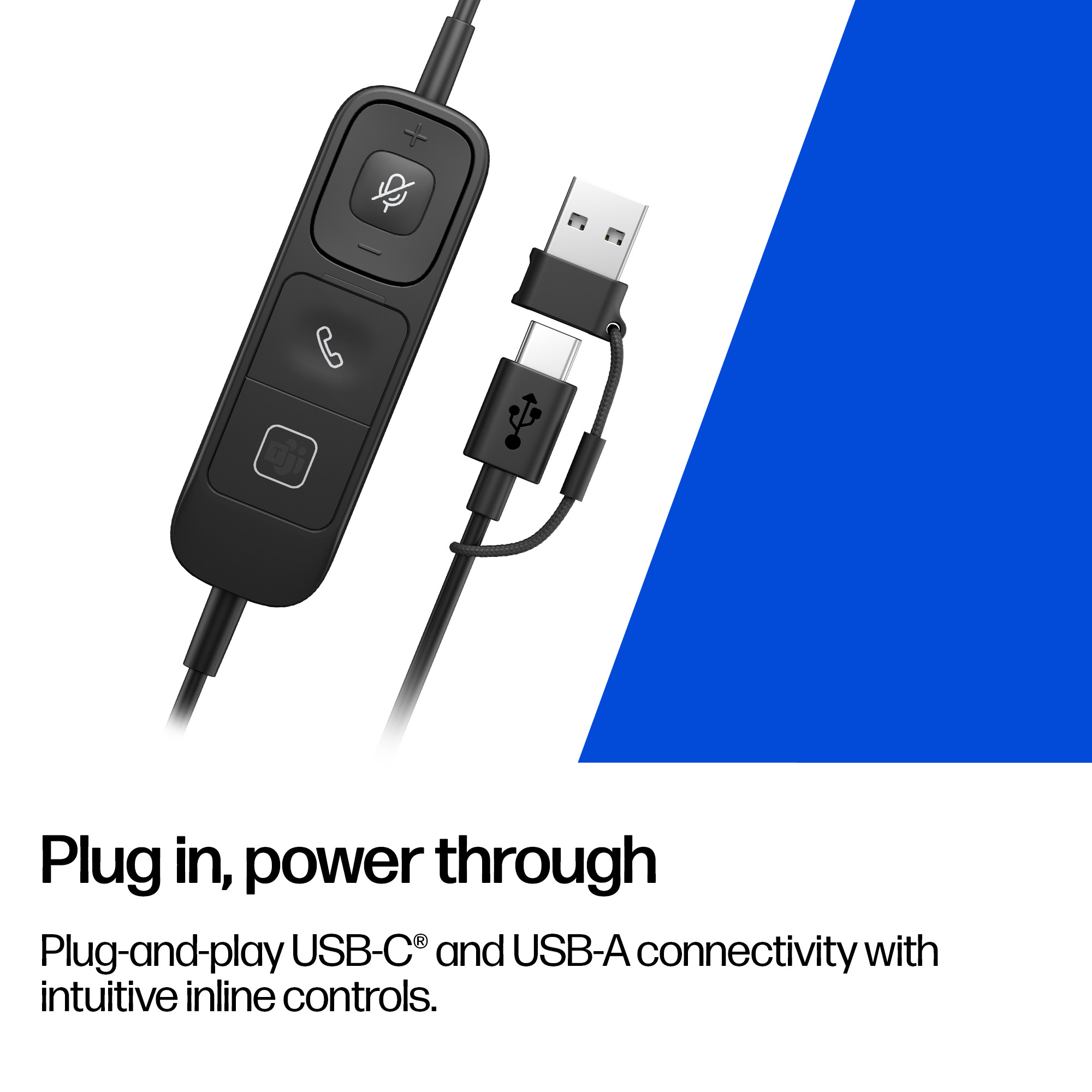 HP Poly Mission 825 Stereo USB Wired Headset (Bulk) – image 3