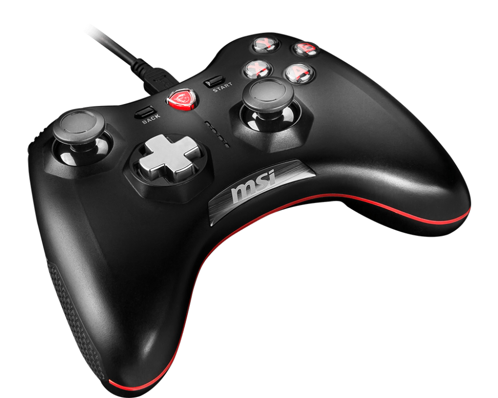 MSI FORCE GC20 Wired Pro Gaming Controller PC and Android 'PC and Android ready, adjustable D-Pad cover, Dual vibration motors, Ergonomic design, detachable cab – image 4
