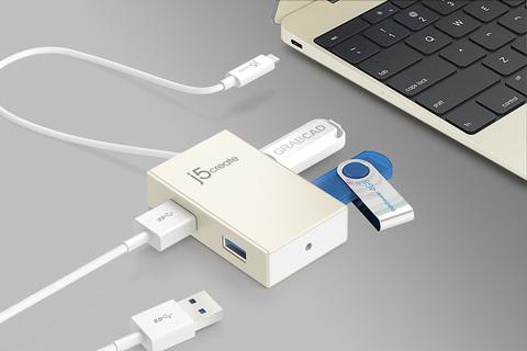 j5create JCH343 USB Type-C 4-Port Hub – image 4