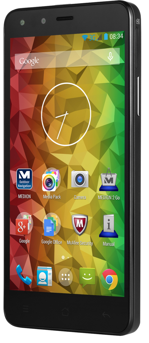 MEDION LIFE X5001 12.7 cm (5") Dual SIM Android 4.4 3G Micro-USB 2 GB 16 GB 2150 mAh Black – image 1