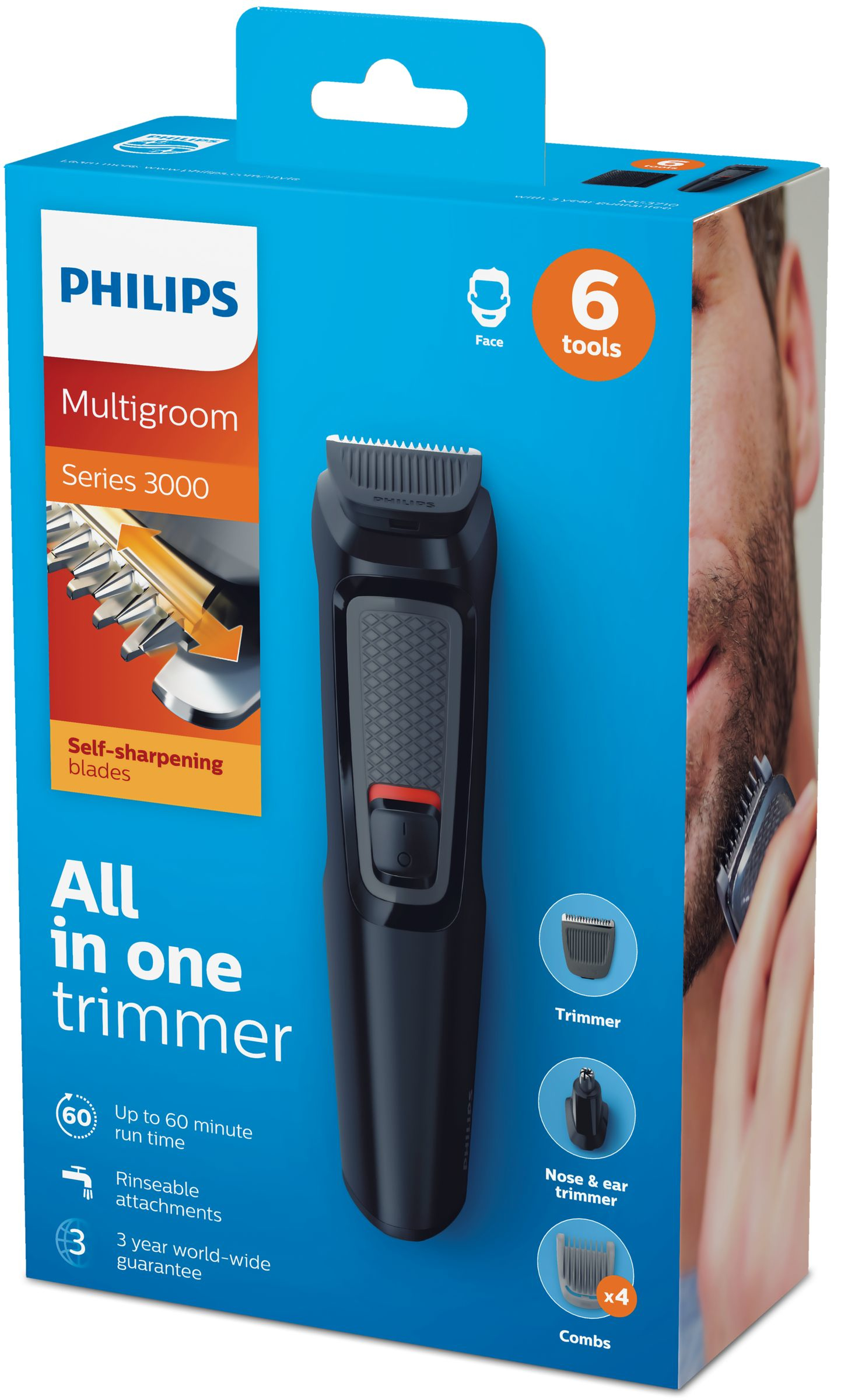 Philips MULTIGROOM Series 3000 MG3710/14 hair trimmers/clipper Black Nickel-Metal Hydride (NiMH) – image 2