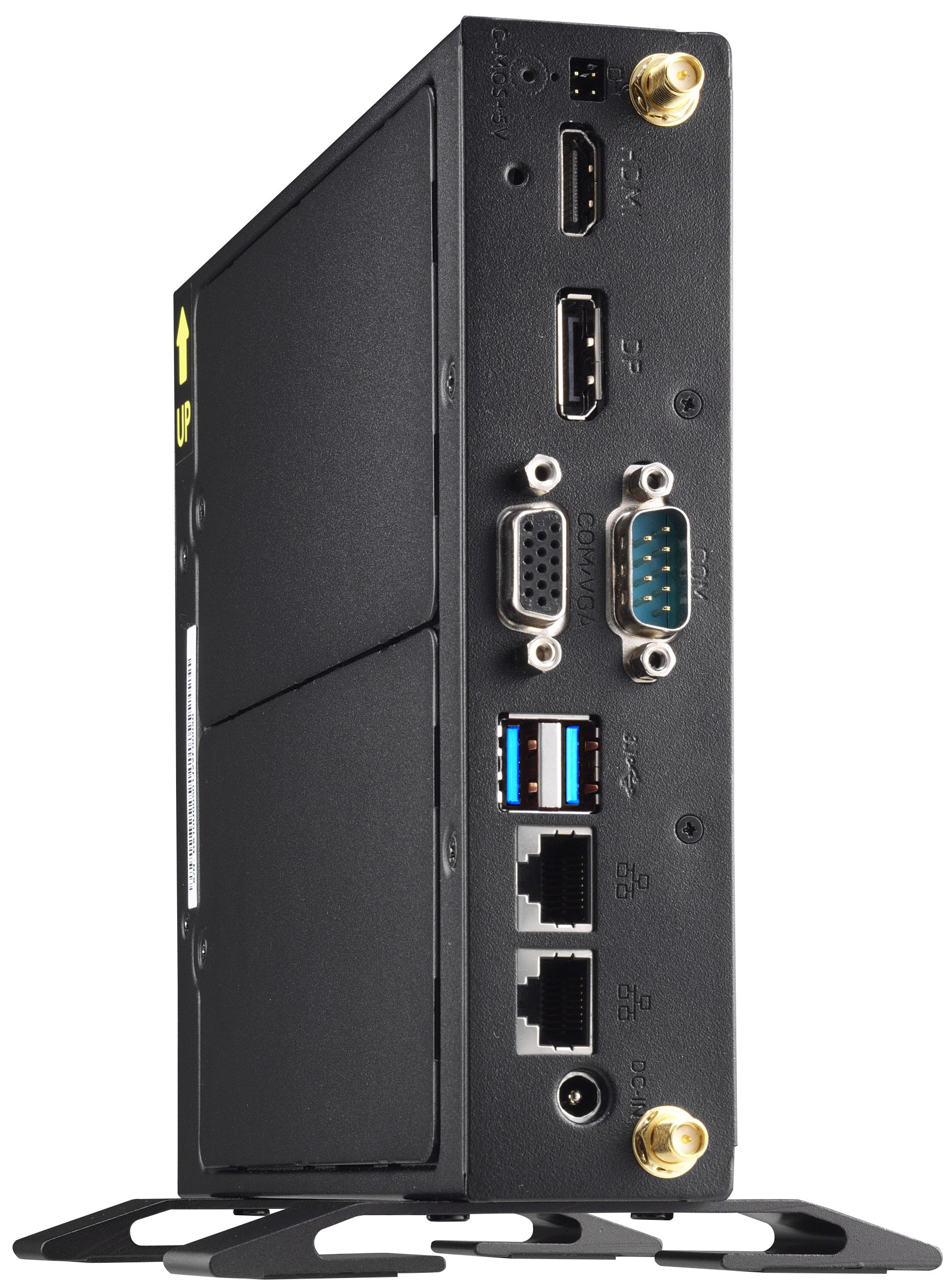 Shuttle XPC slim Barebone DS10U, Celeron 4205U, 1xHDMI,1xDP,1x VGA, 2x LAN,1xCOM, 8x USB, fanless, 24/7 permanent operation