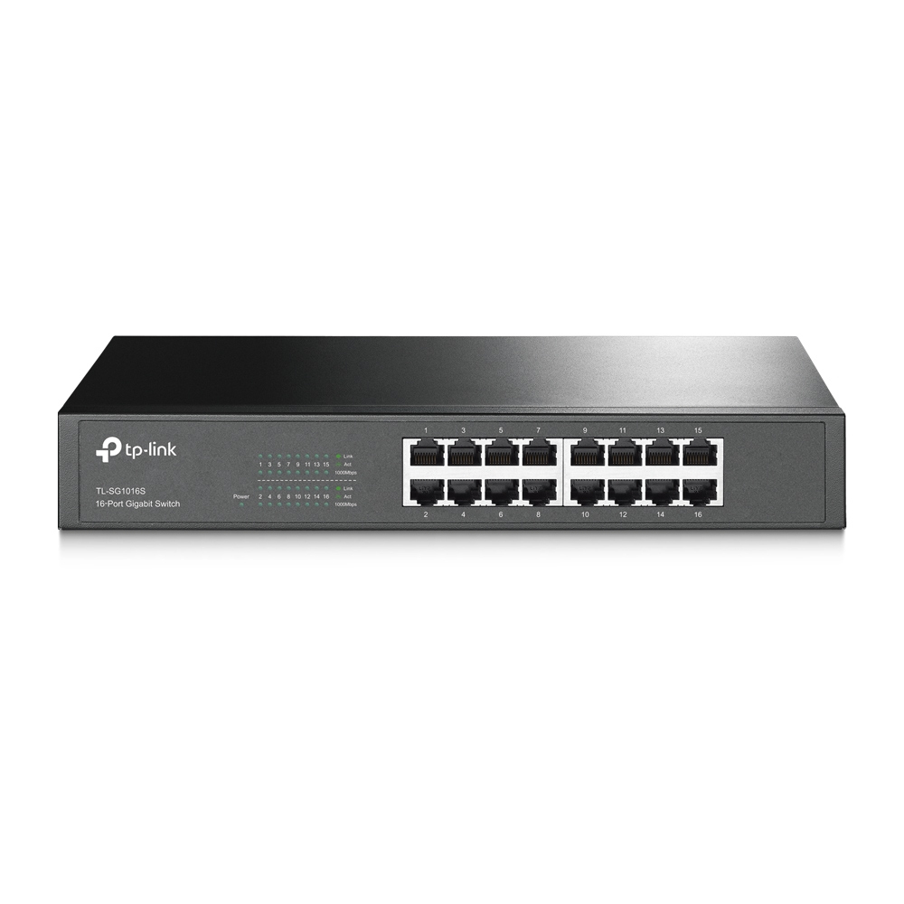 TP-Link TL-SG1016S network switch Unmanaged Gigabit Ethernet (10/100/1000) Black