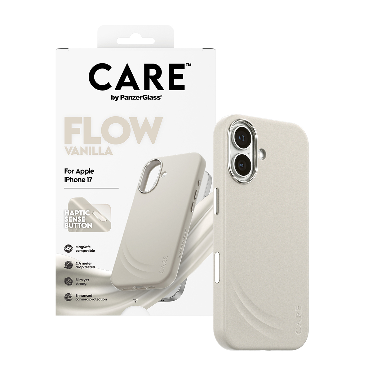 PanzerGlass CARE™ by PanzerGlass® Flow Case Vanilla w. Haptic Button & MagSafe iPhone 17 – image 6