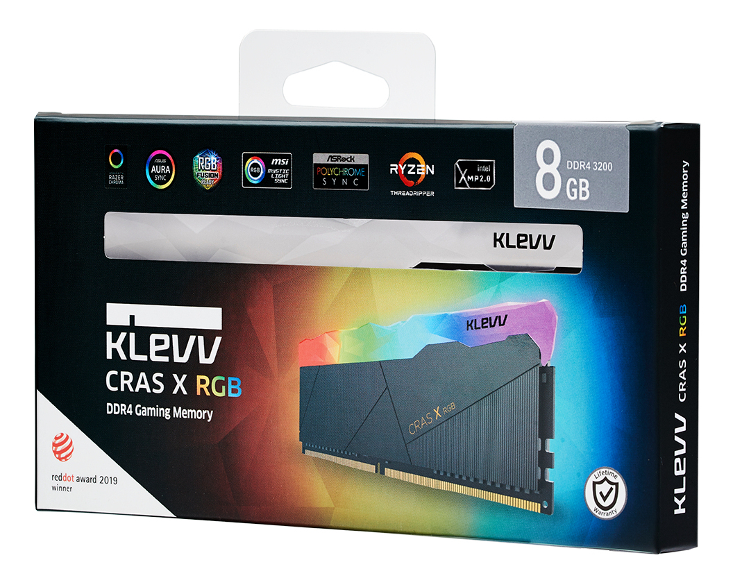 Klevv 8GB CRAS X RGB GAMING RAM MODULE DDR4 3200MT/s PC4-25600 UNBUFFERED NON-ECC – image 3