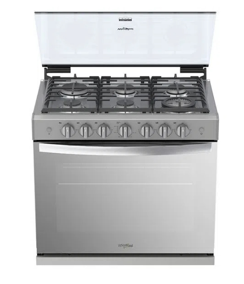 Whirlpool WER3100D cooker Freestanding cooker Gas Grey – image 1