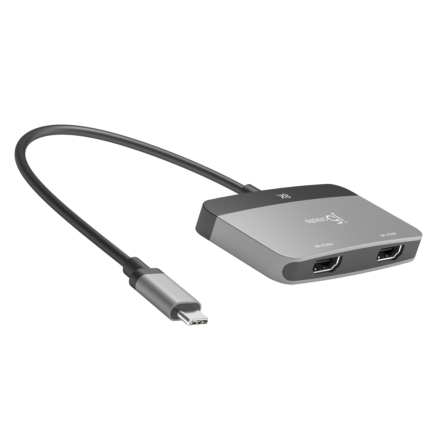 j5create JCA465-N Adattatore per display da 8K USB-C a Dual HDMI (8K USB-C TO DUAL HDMI DISPLAY - ADAPTER)