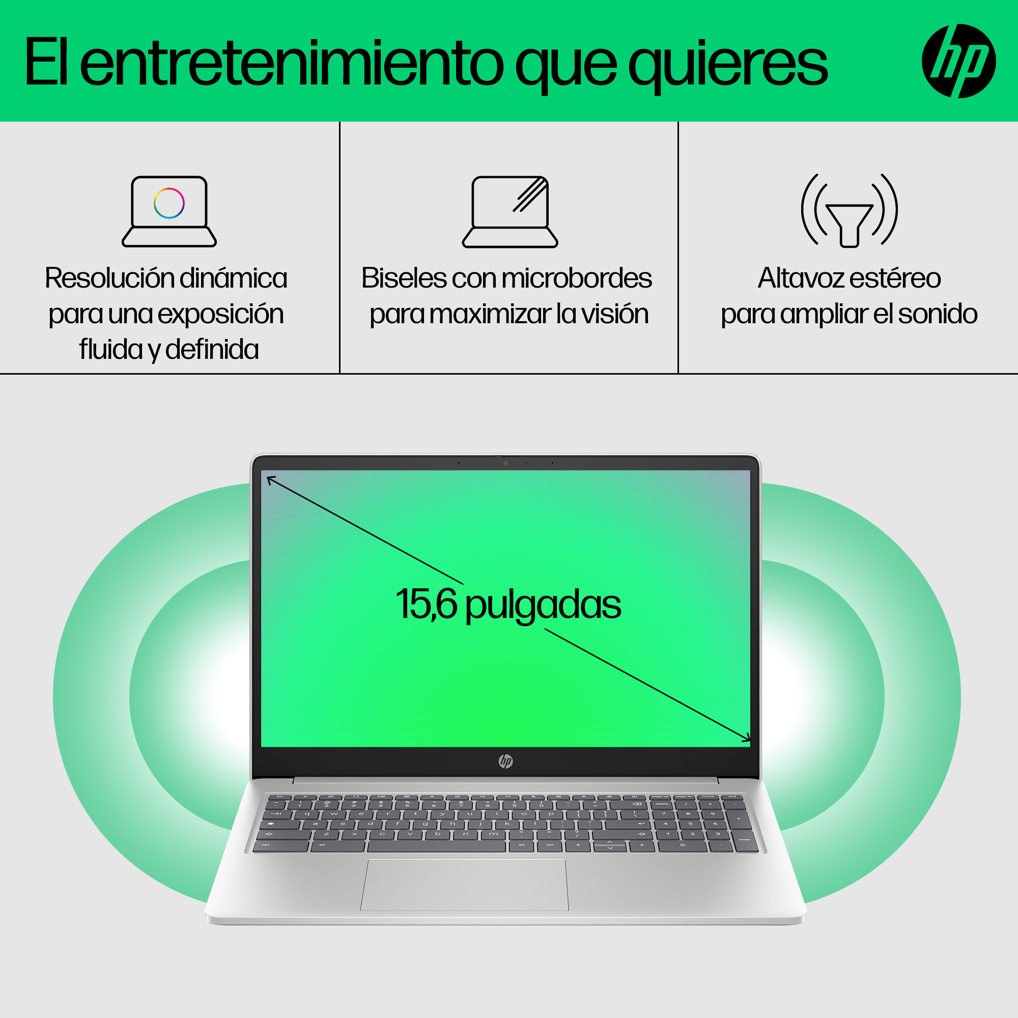 HP - Chromebook Plus HP 15a-nb0000ns, i3-N305, 8 GB, 256 GB UFS, 15,6', ChromeOS. - imagen 9