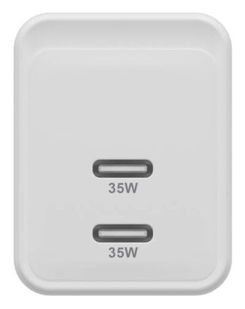 Resim Targus HJG35NA AC Güçlü Çift USB Tip-C İç Mekan Şarj Cihazı, Beyaz