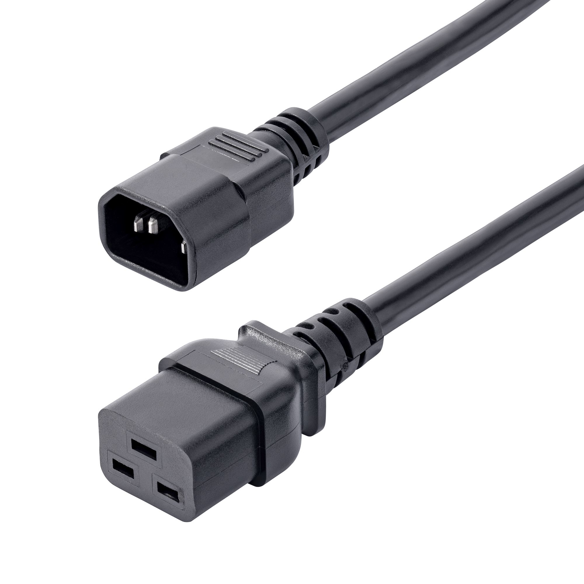 StarTech.com 6ft (1.8m) Heavy Duty Power Cord, C14 to C19, 15A 250V, 14AWG, Heavy Gauge PDU Power Cable, Replacement Server Power Cable, AC Power Cord, TAA Compliant, UL Listed
